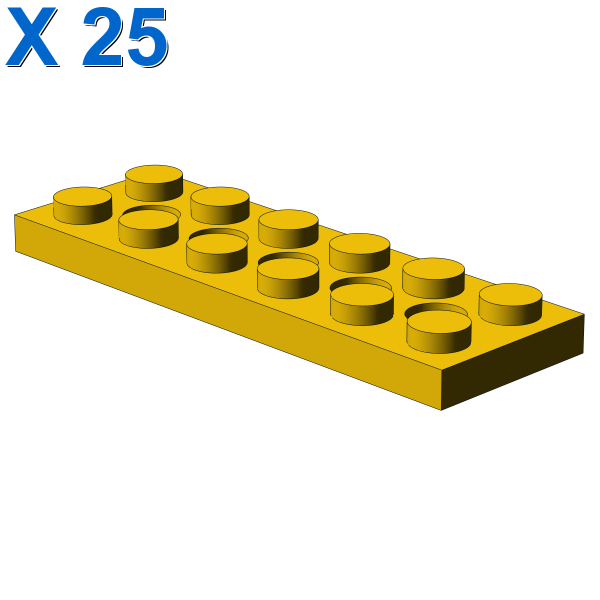 PLATE 2X6 W. HOLES X 25