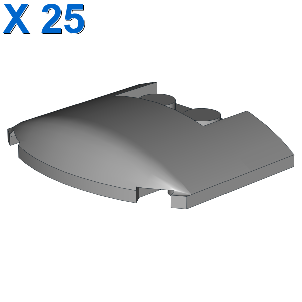 PLATE W. BOW 3X4X2/3 W. KNOBS X 25