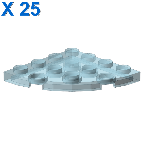 PLATE 4X4, 1/4 CIRCLE X 25