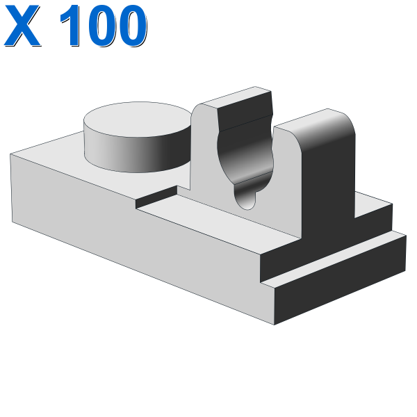 PLATE 1X2 W. VERTICAL GRIP X 100