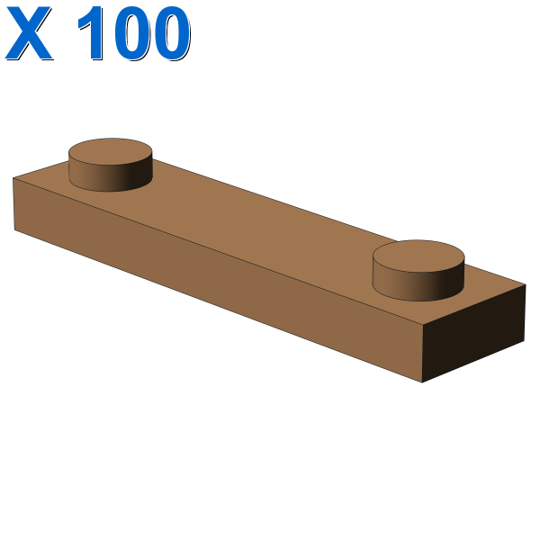 PLATE 1X4 W. 2 KNOBS X 100