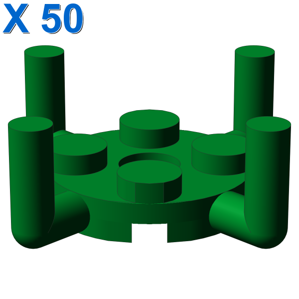 PLATE ROUND 2X2 W. VER.SHAFT X 50