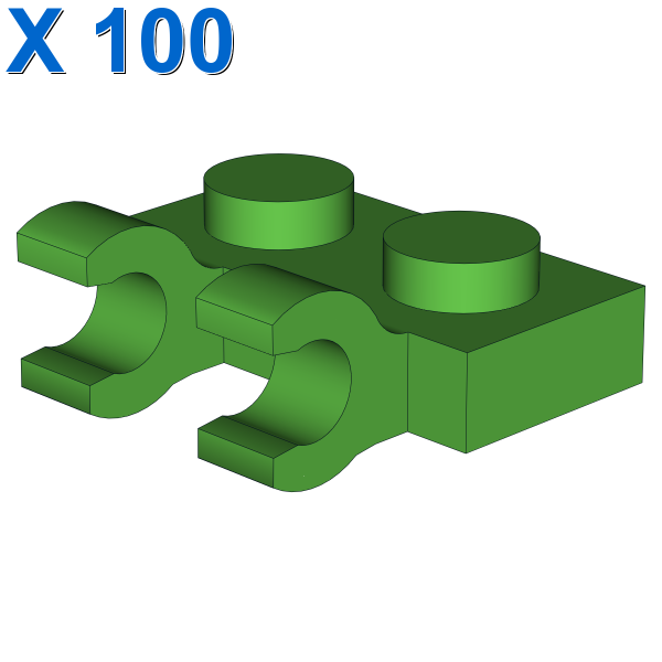 PLATE 1X2 W/HOLDER, VERTICAL X 100