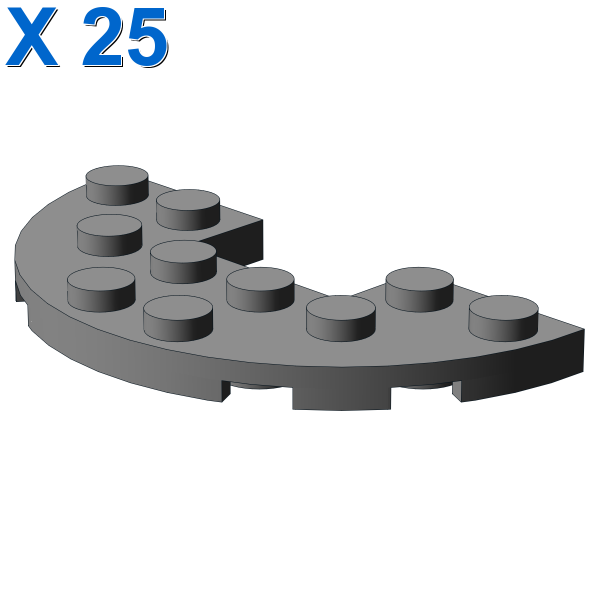 PLATE HALF CIRCLE 3x6 WITH CUT X 25