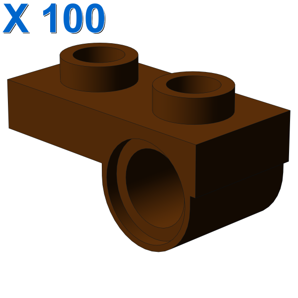 PLATE 1x2 W. HORIZONTAL HOLE Ø4,85 REV. X 100