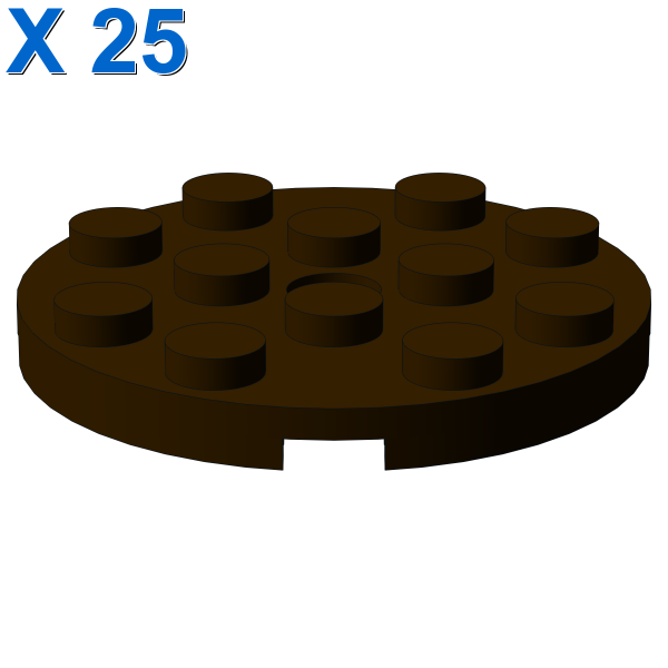 PLATE 4X4 ROUND W. SNAP X 25
